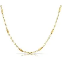 Made by Nami Edelstahlkette Minimalistische Halskette für Damen mit starkem Karabiner-Verschluss, Choker-Kette Frauen & Mädchen Filigrane Gliederkette