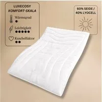 LuxeCosy GmbH Sommerbettdecke Seiden Lyocell Sommerdecke, Bezug: Premium-Satin 100% Baumwolle, 135x200 cm, 155x220 cm, 200x200 cm
