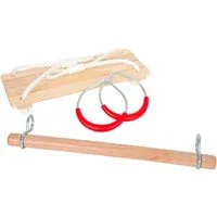 Small Foot Schaukelsitz Schaukel-Set 3 in 1, mit Trapez, Schaukel und Turnringen