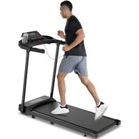 Dskeuzeew Laufband - Klappbares Laufbänder – 4-in-1-Elektrolaufband (Fläche 39 x103 cm - ultrakompakt - Bis 150 kg), Mit App und Bluetooth - 1–12 km/h einstellbar - Motor 3,0 PS