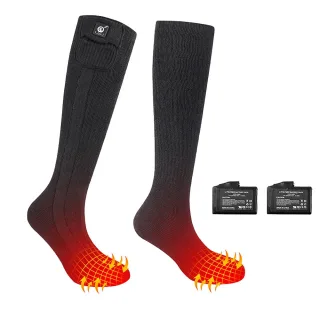 [EU Direct] SAVIOR HEAT SS02B Unisex Rechargeable Heated Socks with 7.4V Batteries Included, 3 Heat Levels Battery Power