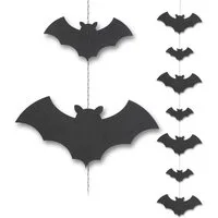 Fries Girlande Fledermaus Girlande 140 cm x 25 cm Schwarz Halloween Karneval Fasching