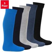 Footstar Langsocken EVERYDAY! 5 Paar Kinder Kniestrümpfe Lange Socken für Mädchen & Jungen