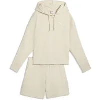 PUMA Jogginganzug Relaxed Kurzer Trainingsanzug mit Kapuze Damen