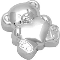 Brillibrum Zahndose Zahndose Silber für Milchzähne Teddy Zahnbox Kinder versilbert
