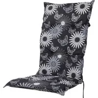 Sun Garden Hochlehnerauflage Hochlehner Naxos 30440-700 schwarz-grau-beige 119x49x6 cm Sun Garden, (1 St), mit Bindebändern