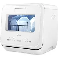 Midea Tischgeschirrspüler MDWMT201DW, 2 Maßgedecke, Wassertank, 9 Programme, Touch Control, Babypflege & Früchte waschen
