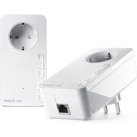 DEVOLO Magic 1 LAN Starter Kit Reichweitenverstärker, Powerline 1x Gigabit LAN Port 2x Adapter