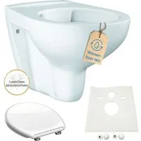 Grohe Tiefspül-WC Grohe hänge WC Toilette spülrandlos WC Sitz, Wandmontage, Abgang hinten