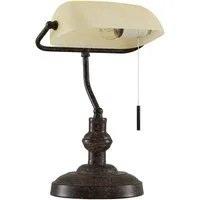 Lindby Schreibtischlampe Profina, Metall, Braun IP20, 1 x 15 W LED