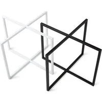 Rikmani Tischgestell Metallfüße 2 Stück Tischbeine Metall für Esstisch, Schreibtisch, Couch