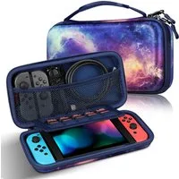 Fintie Tasche für Nintendo Switch/Switch OLED Modell-Aufbewahrungstasche Case Gaming-Controller (Hülle mit 10 Spielkartenhaltern und Haltegurt, für Nintendo Switch Konsole und Zubehör)
