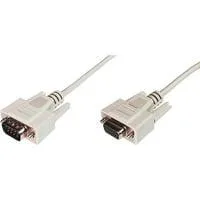 Serielles Datatransfer Verlängerungskabel, D-Sub9 (Stecker) > D-Sub9 (Buchse) beige, 3 Meter