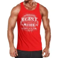 MoonWorks Tanktop Herren Tank-Top Beast Mode Moonworks® mit Print
