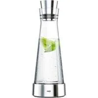 FLOW Slim Kühlkaraffe aus Glas, Kanne transparent/edelstahl, mit Kühlstation