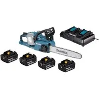 Makita Akku-Kettensäge DUC353PG4 2x18 Volt 35 cm Schnittlänge, 35 cm Schwertlänge, Kettenwechsel und Einstellung der Kettenspannung werkzeuglos