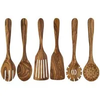 medina mood Kochbesteck-Set Küchenhelfer Set "Plaisir" L 30 cm 6-teilig aus Olivenholz (1-tlg)