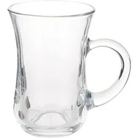Pasabahce Teeglas Keyif Teegläser mit Henkel 145 ml - 6er-Set, 6-tlg., Glas