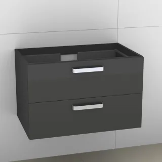 Artiqua 414 Waschtischunterschrank für Venticello 41048J, 41048L Anthrazit Hochglanz, 414-WU2L-V104- 414-WU2L-V104-7015-51