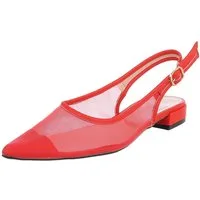 Ital-Design Elegante Sling-Pumps mit atmungsaktivem Obermaterial und Blockabsatz Schnürpumps (91512349) Blockabsatz Schnür- & Riemchenpumps in Rot