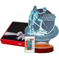 Geschenkelampe LED Nachttischlampe Star Wars Darth Vader 3D Nachtlicht Geschenk für Jungen, Leuchte 7 Farben fest integriert, Star Wars Geschenkartikel, Geburtstagsgeschenk für Freunde, Fanartikel