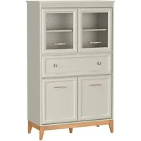 Lomadox Highboard WILNA-161, Kaschmir, 92 cm breit, feine Profilfräsung, Massivholz Füße