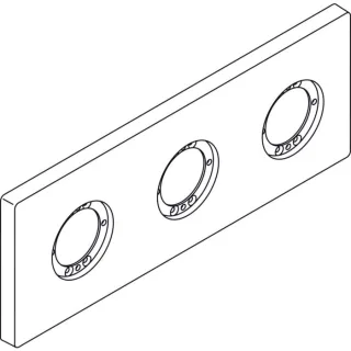 Ideal Standard Archimodule Rosette A963732AA 3-Loch 100 x 266 mm, verchromt