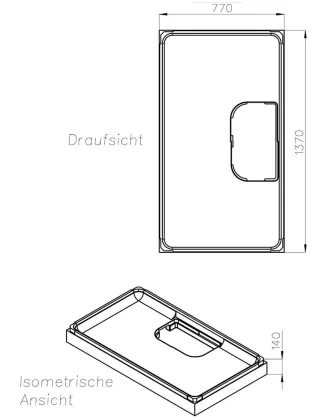 Neuesbad Wannenträger für RIHO Sion 140x80x4,5 SD 23302