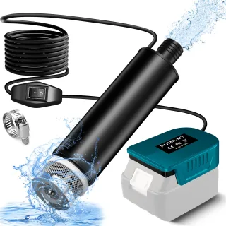 Portable Water Transfer Pump 100W Brushless Motor for Makita Battery 635GPH 20V Cordless Garden Pool Basement Flood Drai