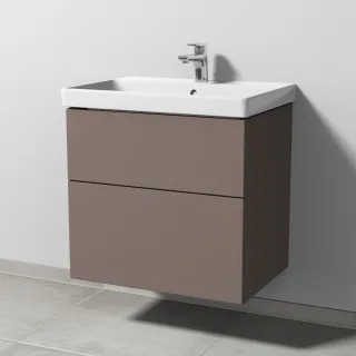 Sanipa 3way Waschtischunterbau zu Villeroy & Boch Avento Waschtisch mit 2 Auszügen, Taupe-Matt SP6221T