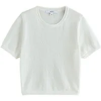 Next T-Shirt Kurzärmeliges, gestricktes Frottee-T-Shirt (1-tlg)