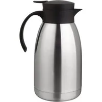 HAC24 Isolierkanne Thermoskanne Kaffeekanne Teekanne Thermo Kaffee Tee Kanne, 2 l, Edelstahl, Einhandautomatik