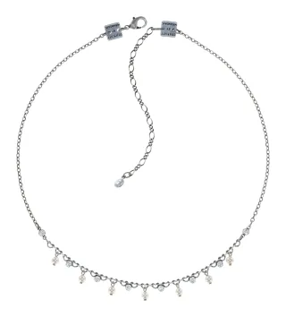 konplott - Kette - Pearl Shadow silver/weiß