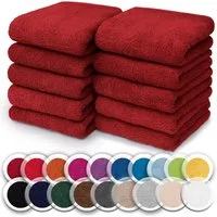 NatureMark Seiftuch 10er-Set Seiftücher 30x30cm 100% Baumwolle, (10-St), Frottier Waschlappen Seiflappen 30 x 30 cm, Bordeaux rot