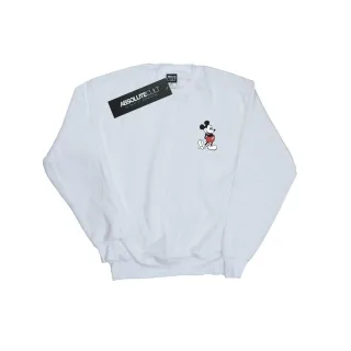 Disney Herren Mickey Mouse Kickin Retro Chest Sweatshirt (Weiß)