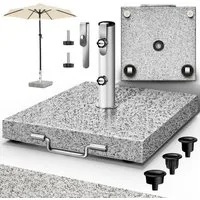 tillvex Sonnenschirm tillvex Granit Sonnenschirmständer, Balkonschirmständer für Schirmstöcke 16-48 mm & 300cm Schirmdurchmesser, Sonnenschirm, Granit Sonnenschirmständer