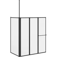 vidaXL Duschwand Duschwand Weiß 120 x 70 x 137 cm Aluminium, (1 tlg)