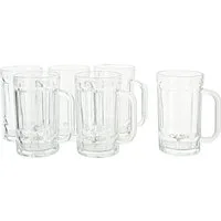 VBS Becher Bierkrug, Glas, 6 Stück, ca. 300 ml