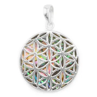 Lebensblume Anh?nger aus 925 Silber