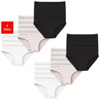 Fashionschmiede Shapingslip Shapewear Damen Unterwäsche Bauchweg 3er-6er Pack Shape Slips (Set, 6-St., 6er-Pack) Modellierung von Bauch und Taille, extra hoch