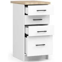 Raumhirsch Furniture Unterschrank Küchenunterschrank - Praktischer Stauraum - 4 Schubladen (viele Farbvarianten - Maße: 40 x 85 x 46 cm) - Hochwertig & stabil