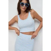 No Matter What Blusentop Gestreiftes Crop-Top