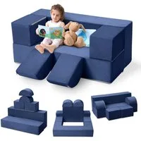 GarveeMore Kindersofa 6-teilig–Spielsofa Spielcouch Modulare Kinderspielcouch für Kinder