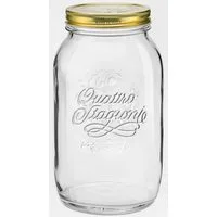 Bormioli Rocco Einmachglas Quattro Stagioni, Glas, (Set, 6-tlg., 6 Stück, 1,5l Fassungsvermögen), luftdicht verschließbar