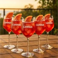 Mixcompany Gläser-Set Campari Weingläser – 6er Set, Original Campari Aperitivo Gläser