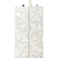 Home affaire Aktenschrank Prisma, Breite 63 cm, Höhe 114 cm, 2 Türen (2 Einlegeböden) Büroschrank, Mehrzweckschrank, Front mit Siebdruck
