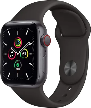 Apple Watch SE [GPS + Cellular inkl. Sportarmband schwarz] 40mm Aluminiumgehäuse spacegrau