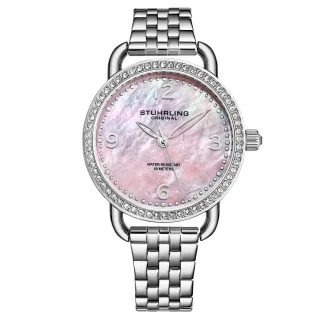 Silber und Rosa Symphony Quarz 38mm