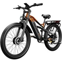 PIXAR E-Bike Cityrad 26 Zoll Fully Fatbike mit 20Ah Akku, Shimano 7-Gang, DNM Dämpfung pro, 7 Gang, (Packung)