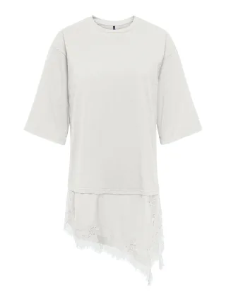 ONLY - ONLMADELYN S/S LACE TOP JRS Cloud Dancer - Gr. - XS
